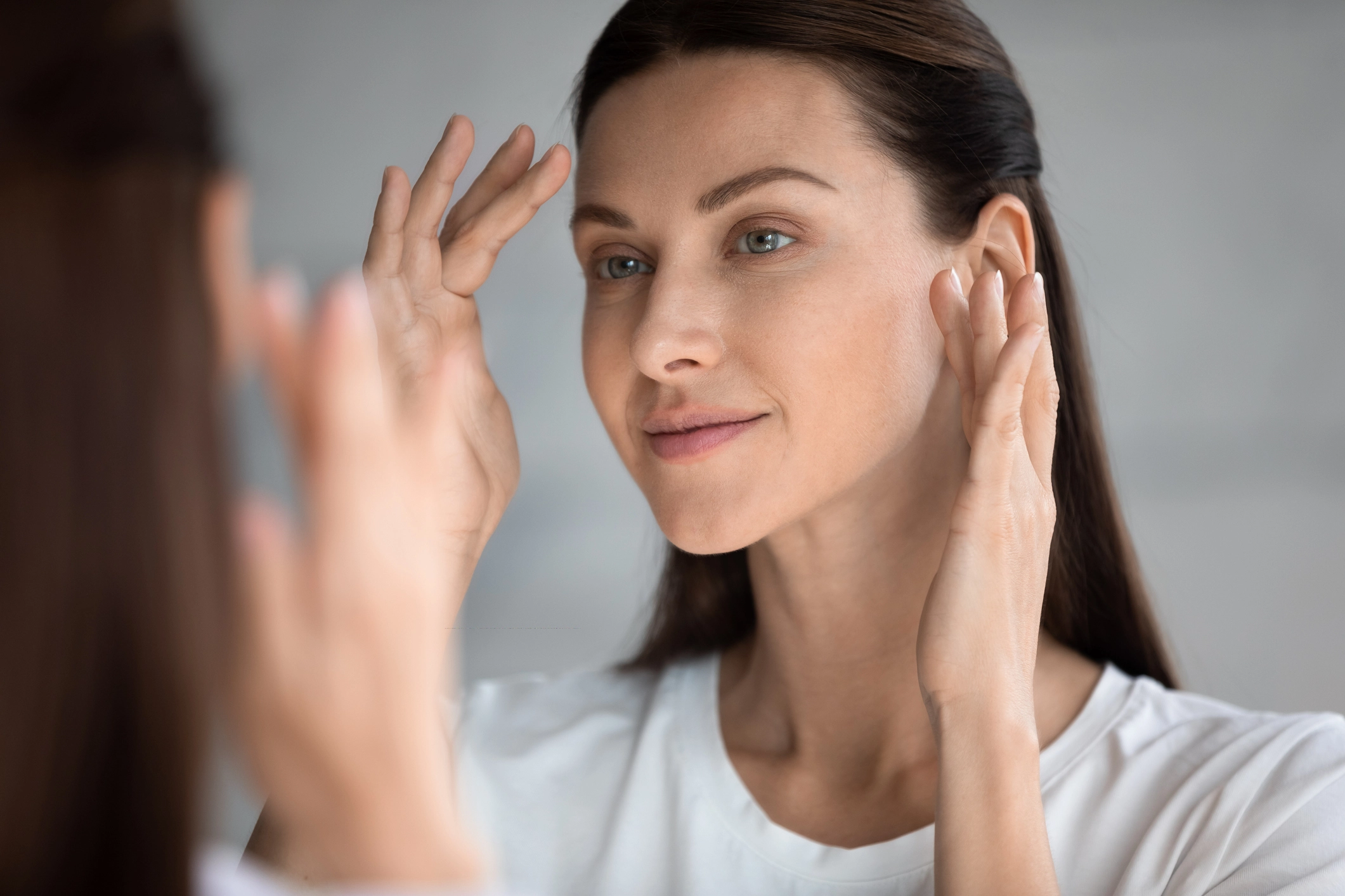 dermaplaning results in mirror